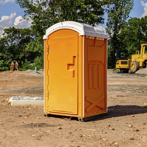 can i customize the exterior of the porta potties with my event logo or branding in Woodford WI